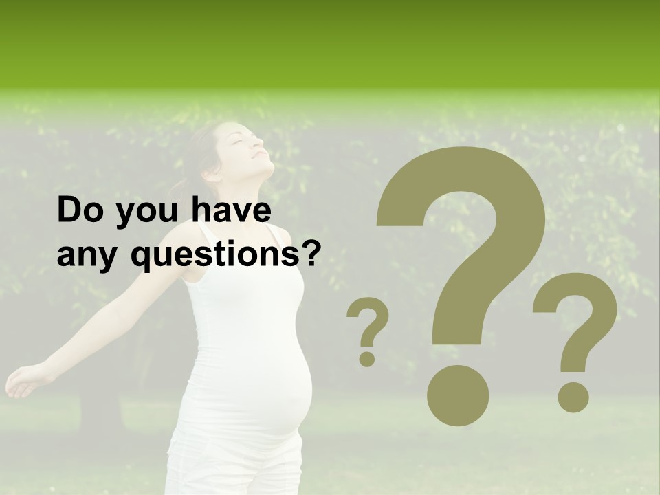 Woman Brunette Relaxing PowerPoint Template