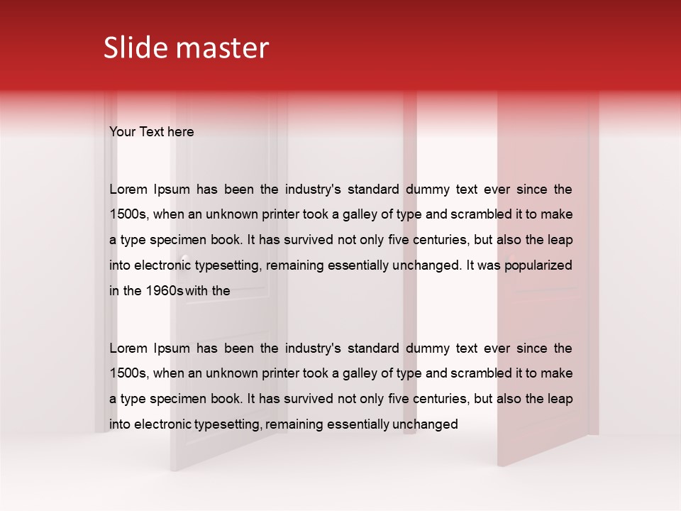 Abstract Doorway Design PowerPoint Template