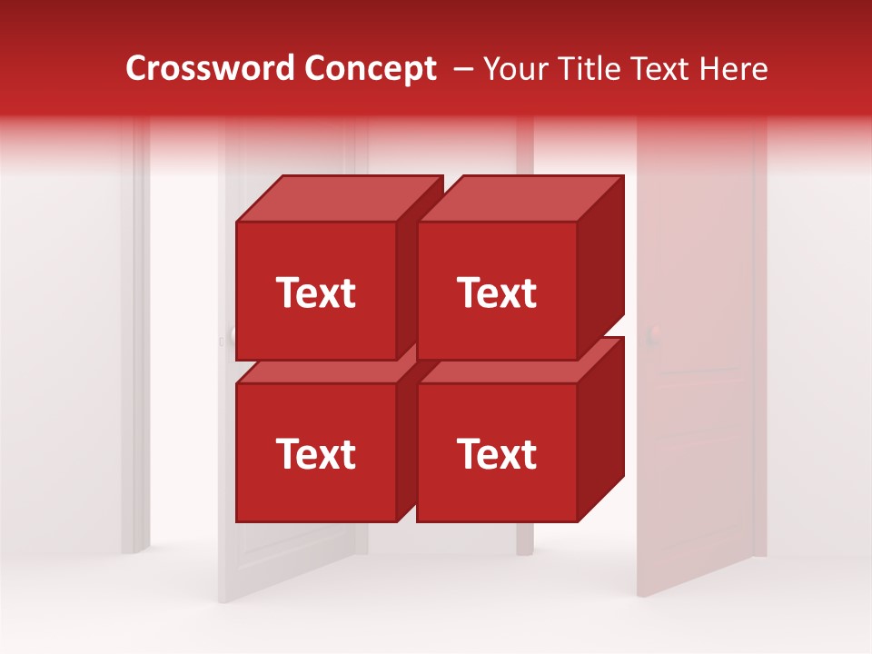 Abstract Doorway Design PowerPoint Template