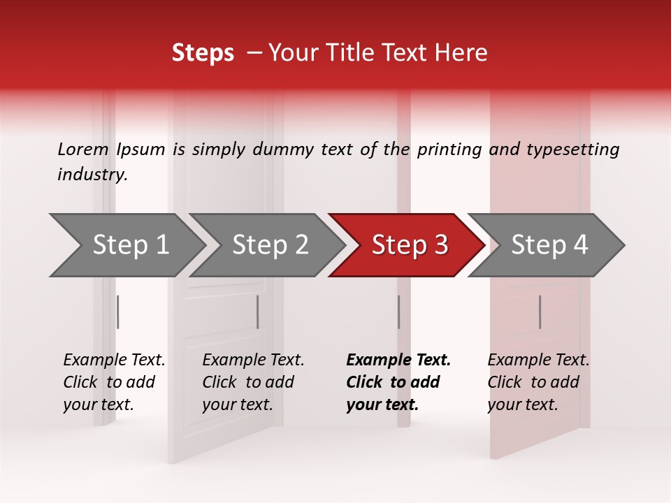 Abstract Doorway Design PowerPoint Template