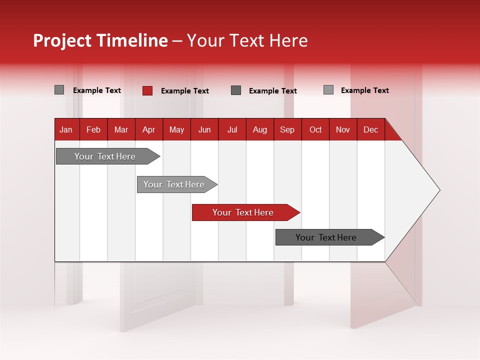 Abstract Doorway Design PowerPoint Template