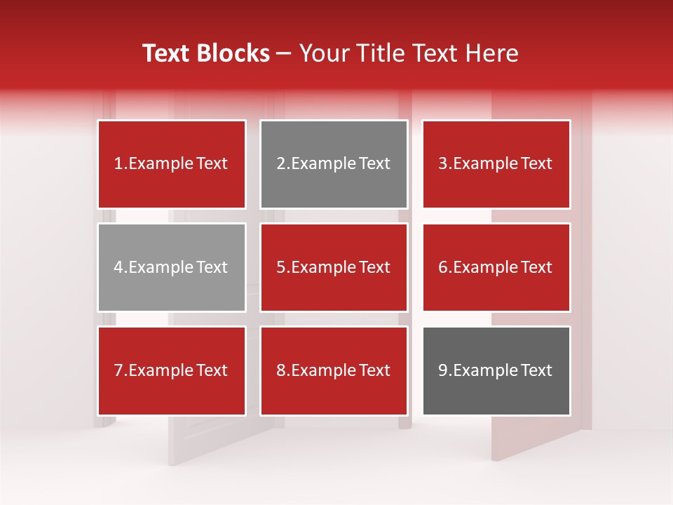 Abstract Doorway Design PowerPoint Template