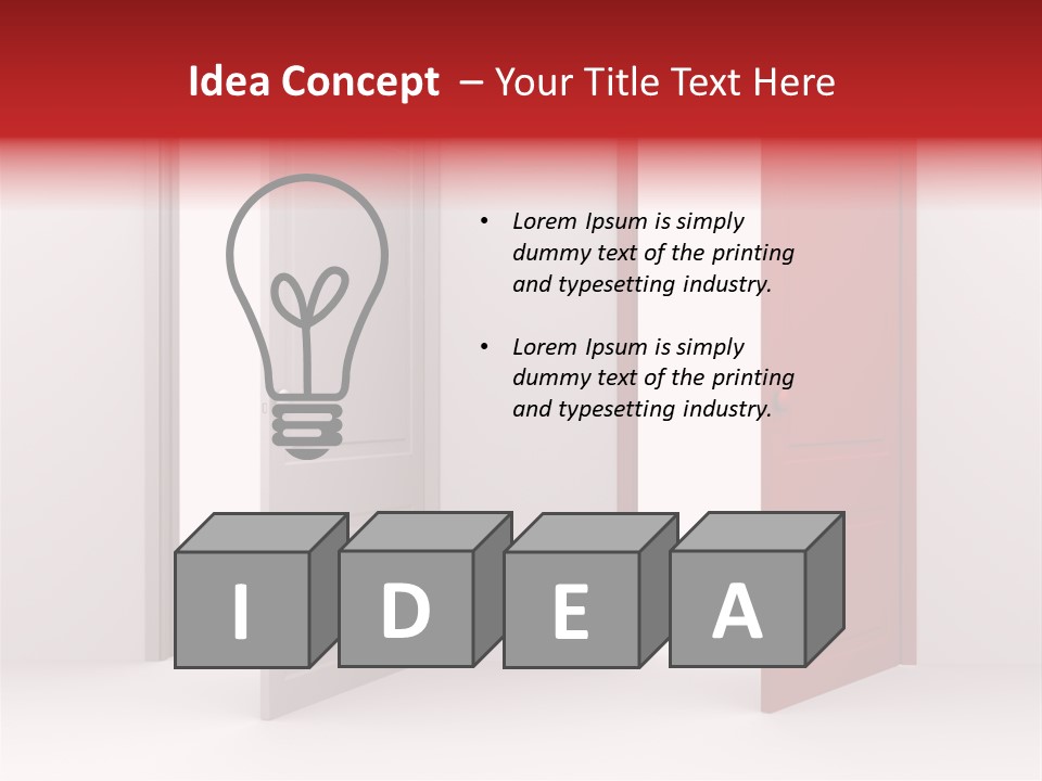Abstract Doorway Design PowerPoint Template