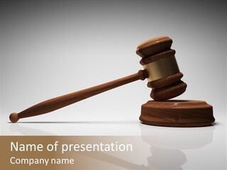 Concepts Gavel Juridical PowerPoint Template