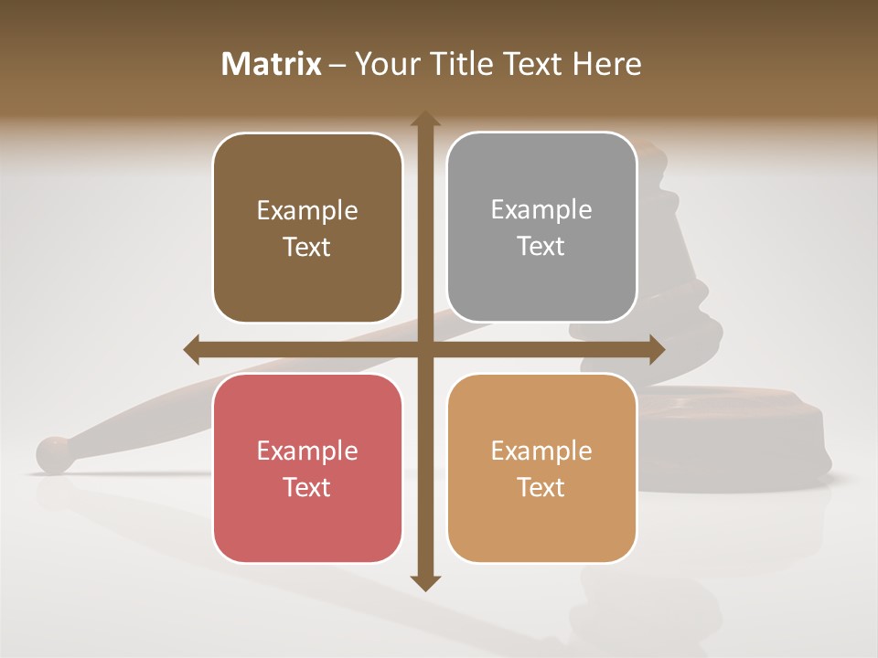 Concepts Gavel Juridical PowerPoint Template