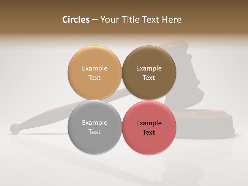 Concepts Gavel Juridical PowerPoint Template