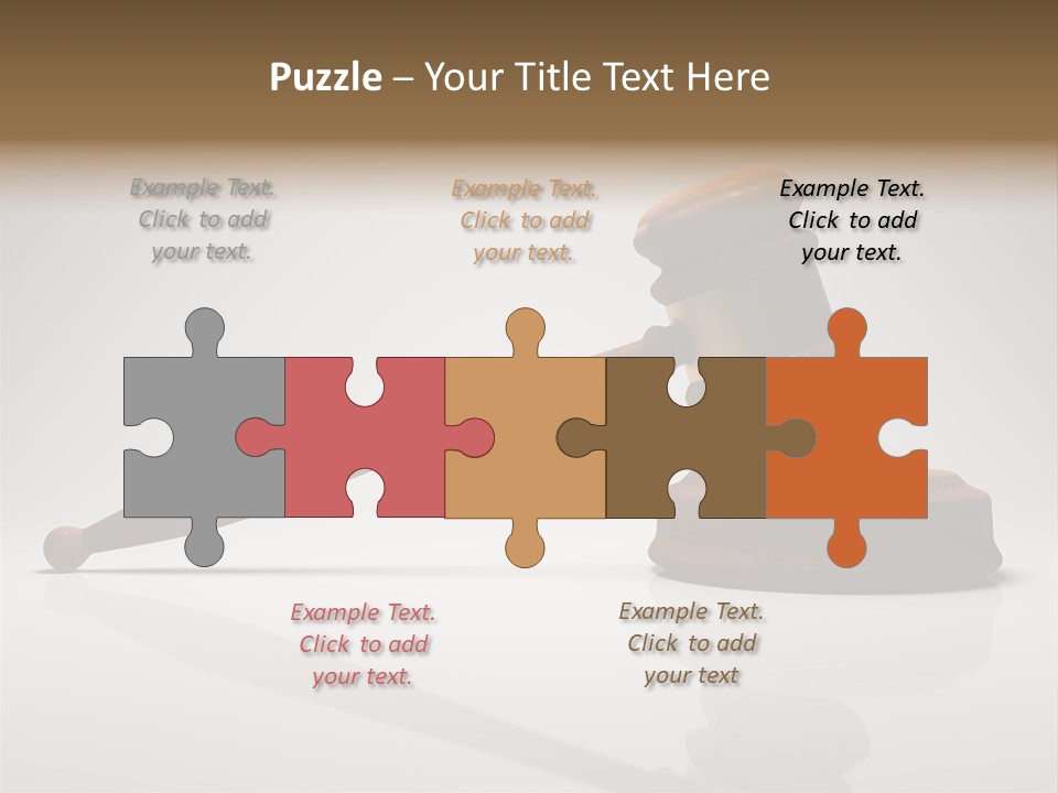 Concepts Gavel Juridical PowerPoint Template