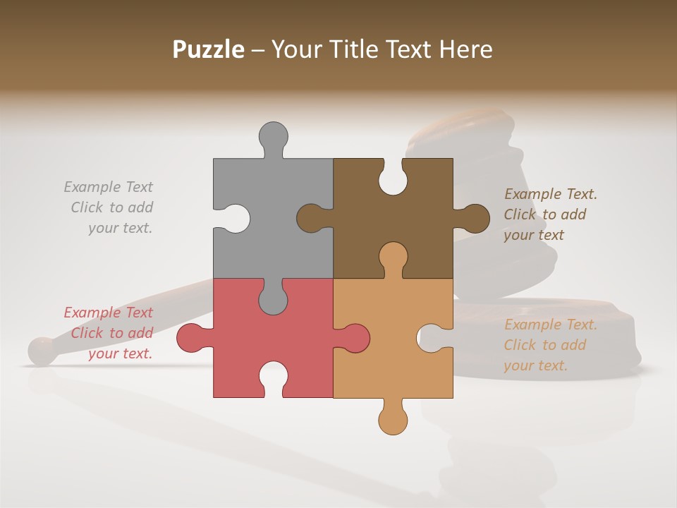 Concepts Gavel Juridical PowerPoint Template