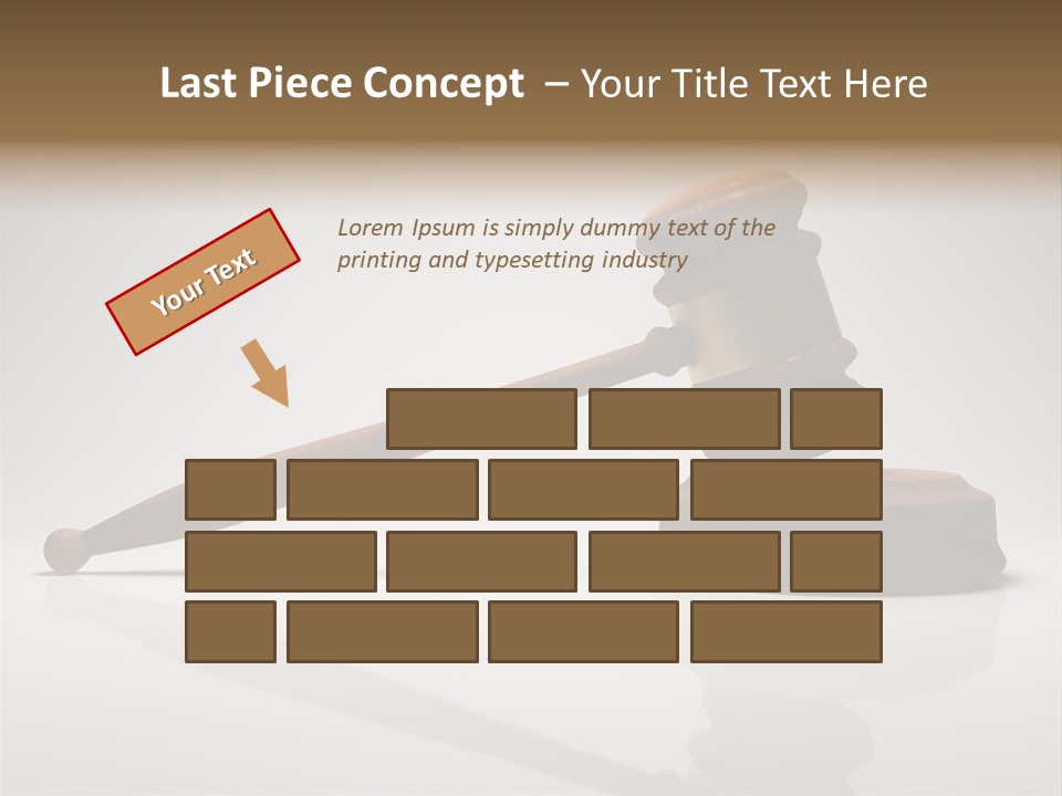 Concepts Gavel Juridical PowerPoint Template