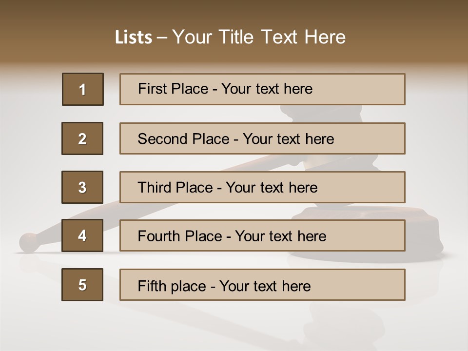 Concepts Gavel Juridical PowerPoint Template