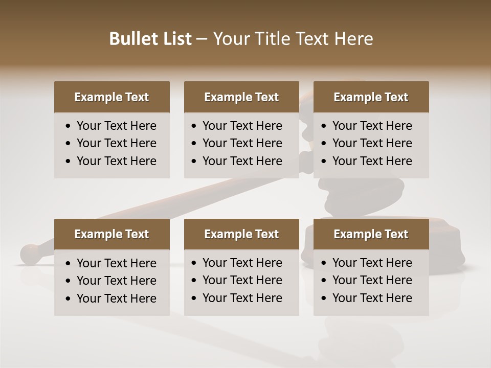 Concepts Gavel Juridical PowerPoint Template