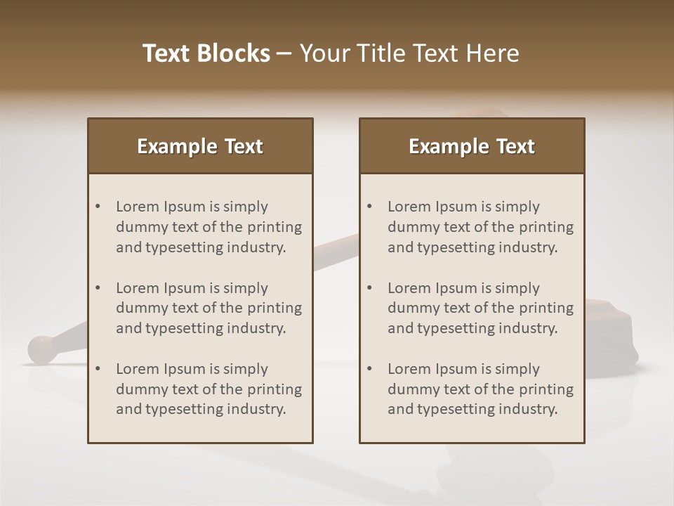 Concepts Gavel Juridical PowerPoint Template