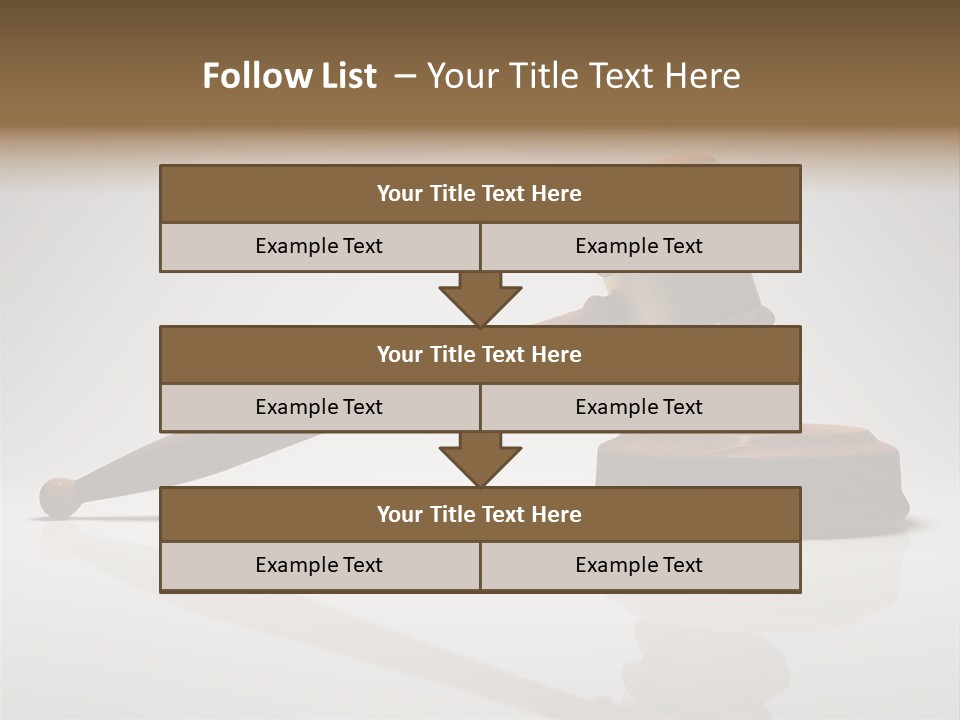 Concepts Gavel Juridical PowerPoint Template