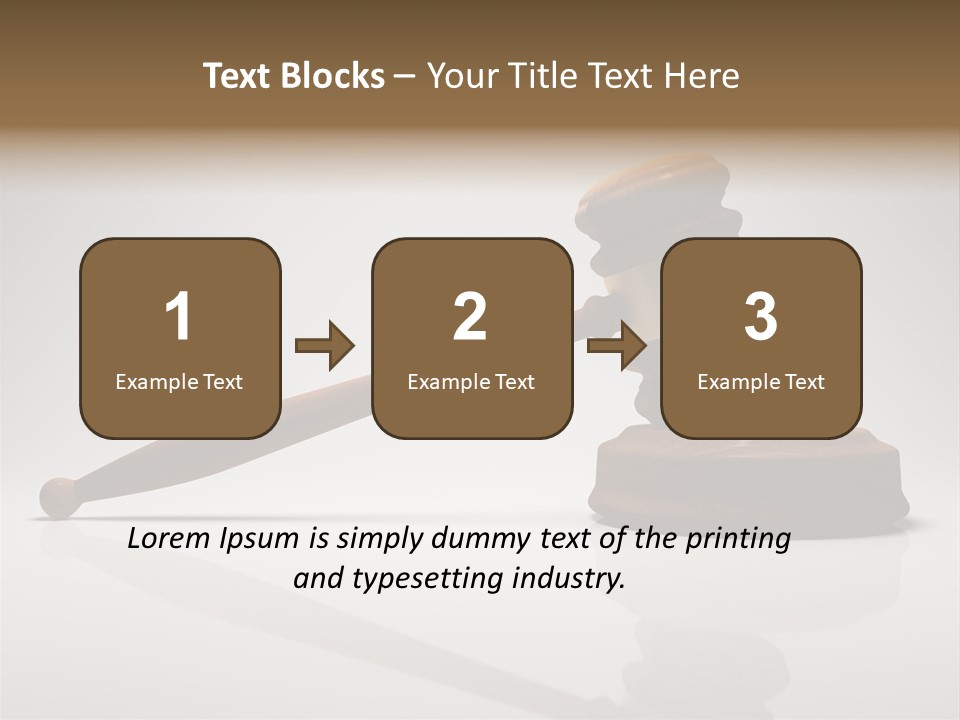 Concepts Gavel Juridical PowerPoint Template