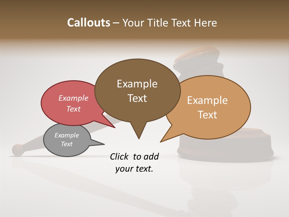 Concepts Gavel Juridical PowerPoint Template