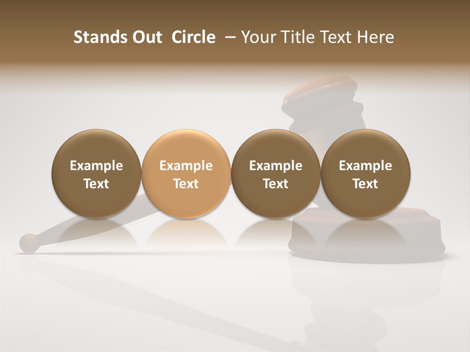 Concepts Gavel Juridical PowerPoint Template