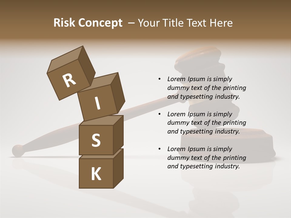 Concepts Gavel Juridical PowerPoint Template