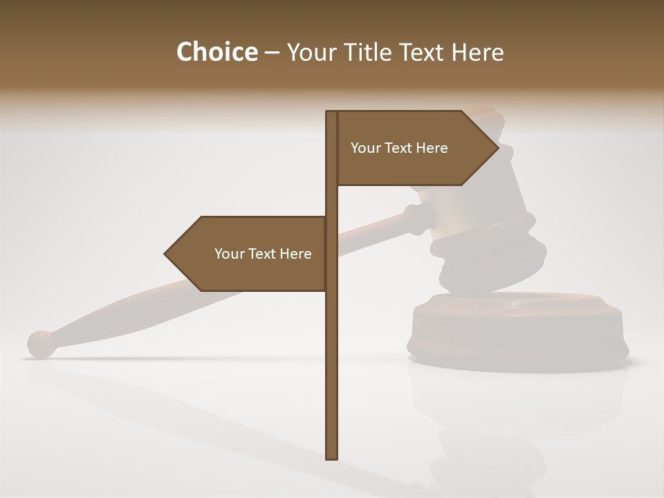 Concepts Gavel Juridical PowerPoint Template