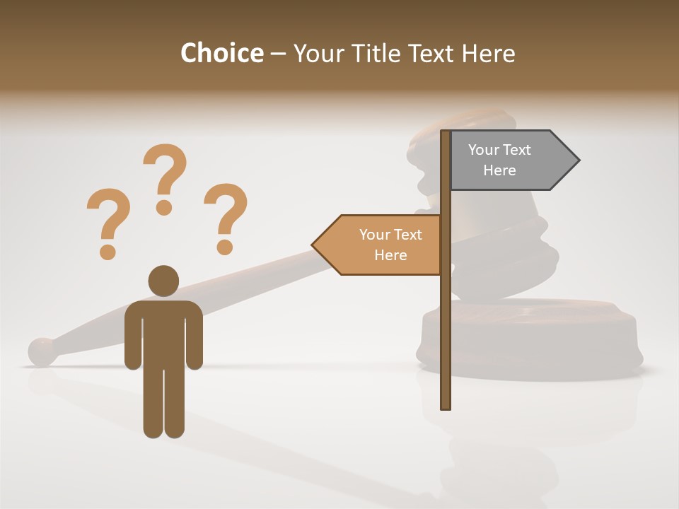 Concepts Gavel Juridical PowerPoint Template