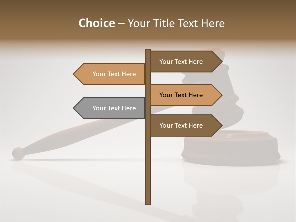 Concepts Gavel Juridical PowerPoint Template