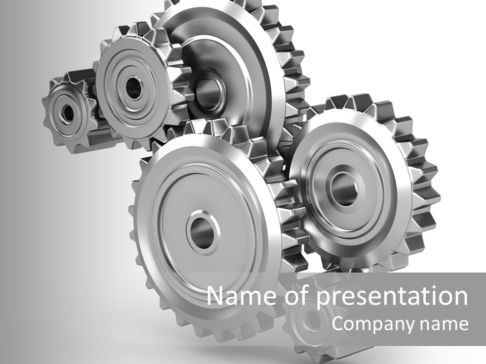 Part Cogwheel Toothed PowerPoint Template