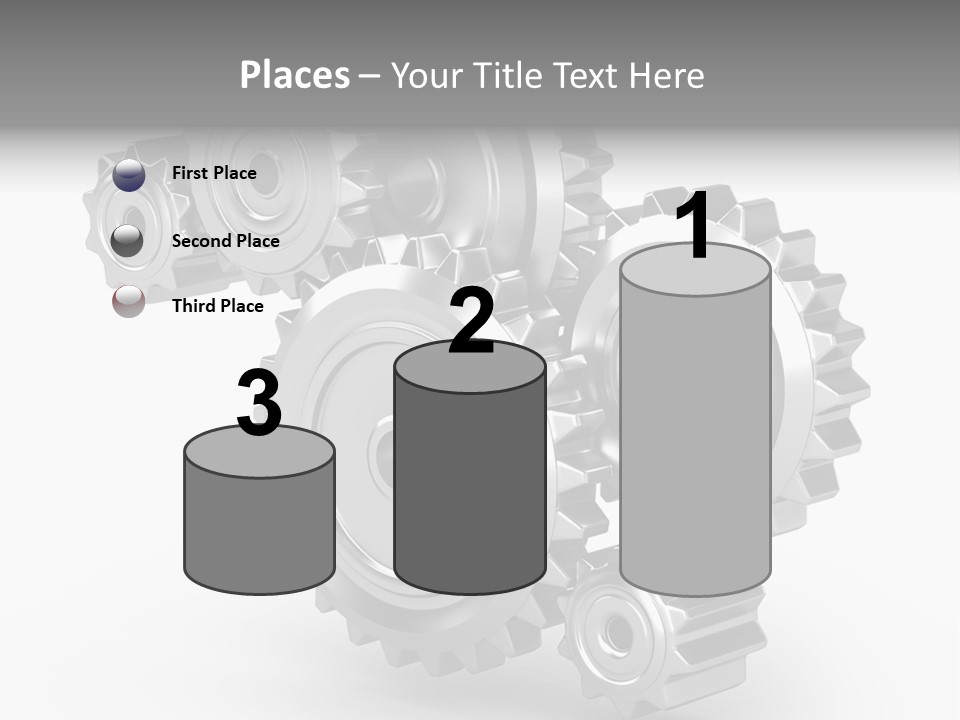 Part Cogwheel Toothed PowerPoint Template