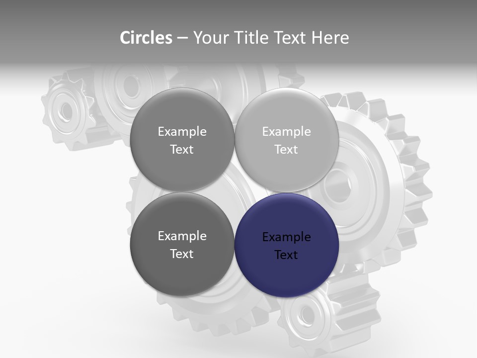 Part Cogwheel Toothed PowerPoint Template