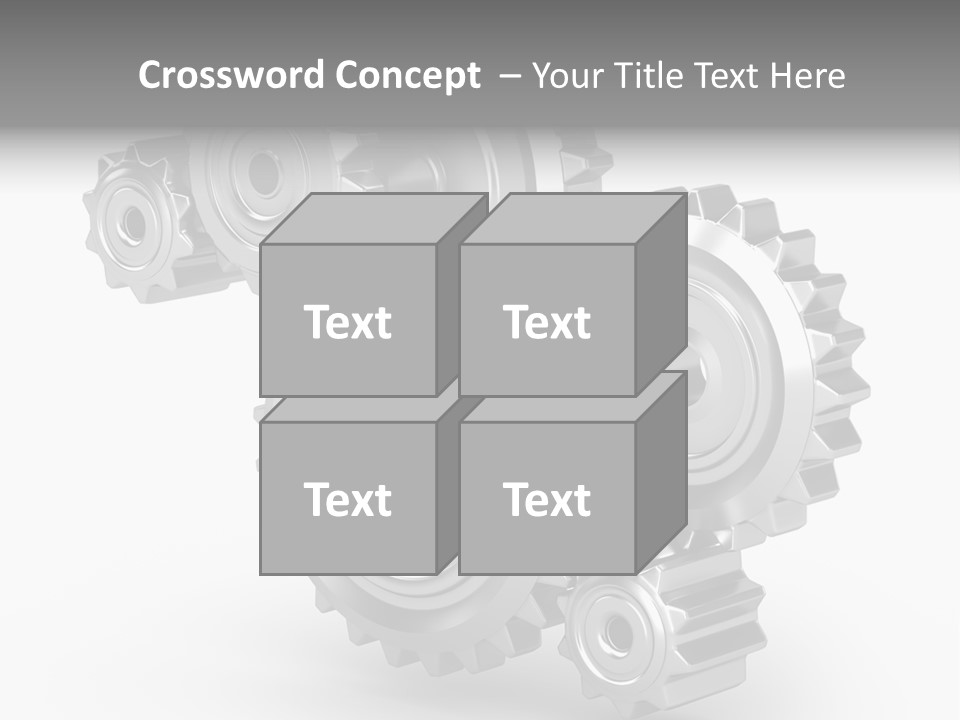 Part Cogwheel Toothed PowerPoint Template