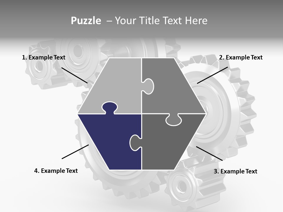 Part Cogwheel Toothed PowerPoint Template