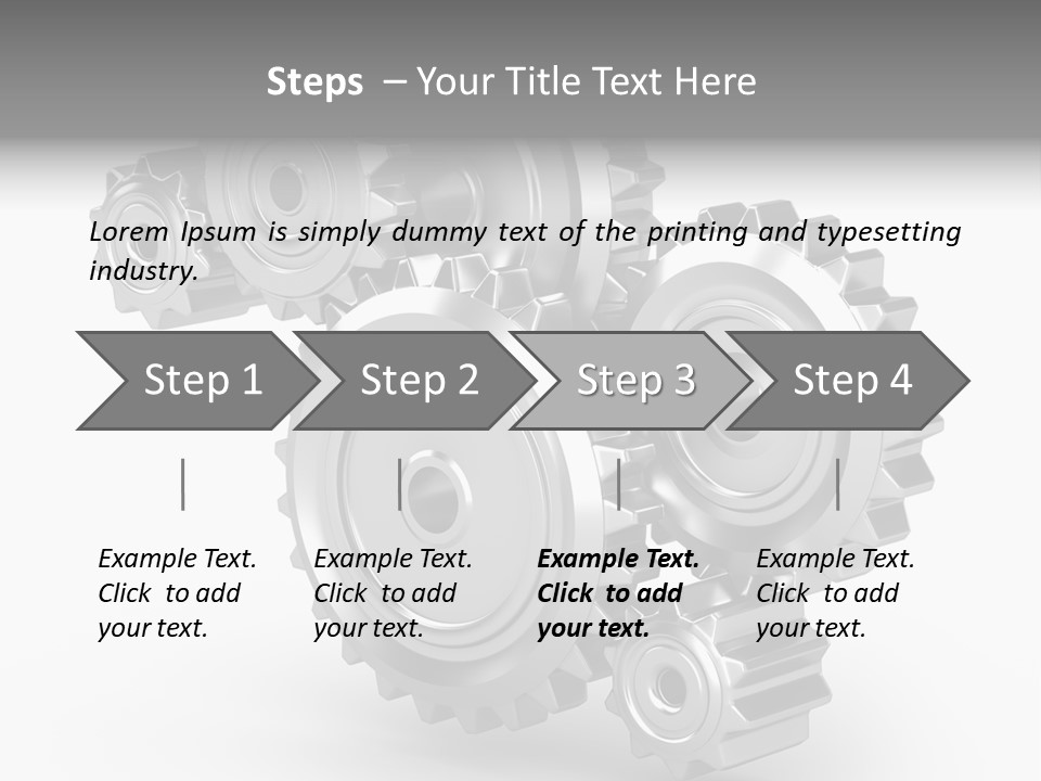 Part Cogwheel Toothed PowerPoint Template