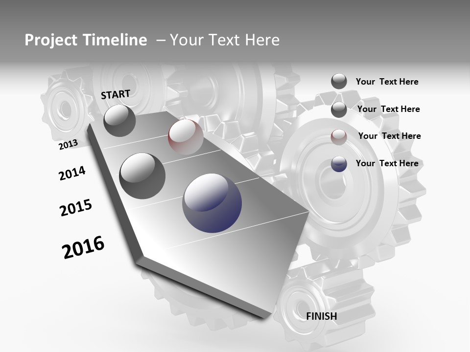 Part Cogwheel Toothed PowerPoint Template