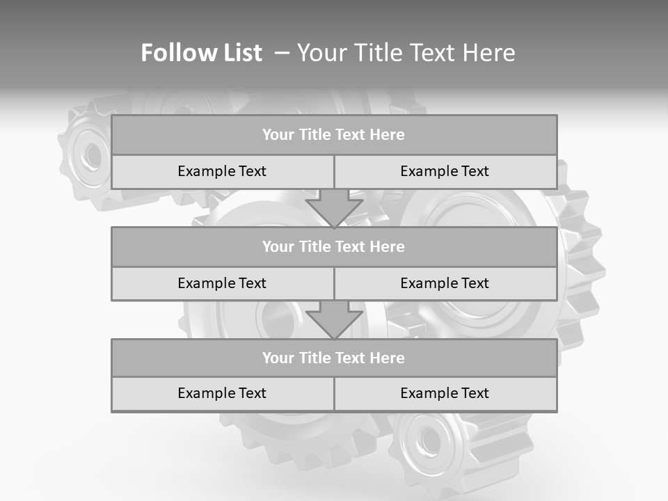 Part Cogwheel Toothed PowerPoint Template