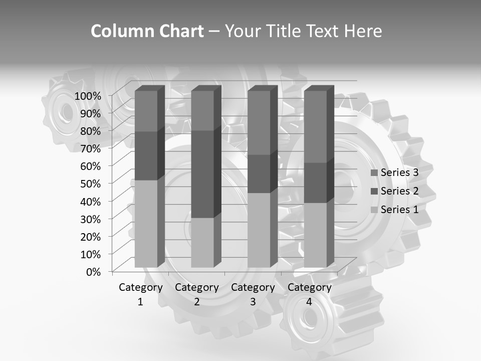 Part Cogwheel Toothed PowerPoint Template