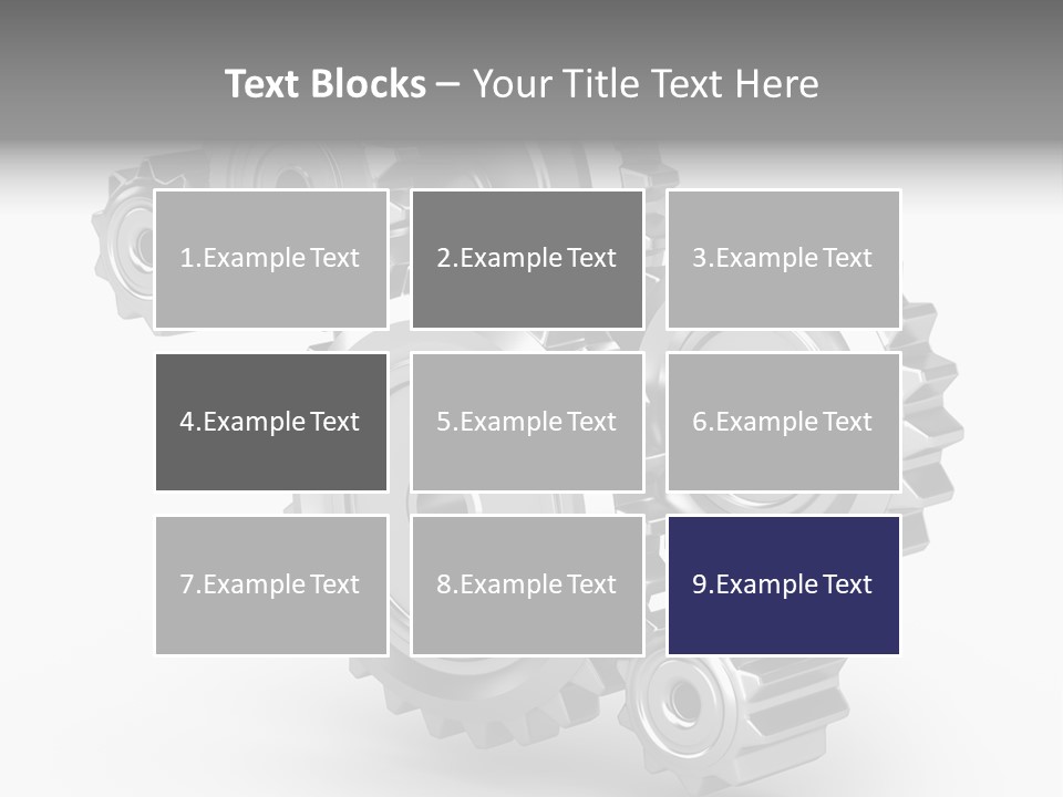Part Cogwheel Toothed PowerPoint Template