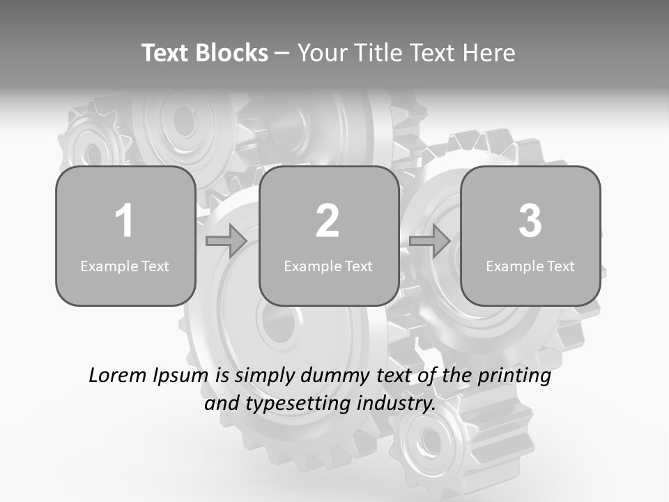 Part Cogwheel Toothed PowerPoint Template