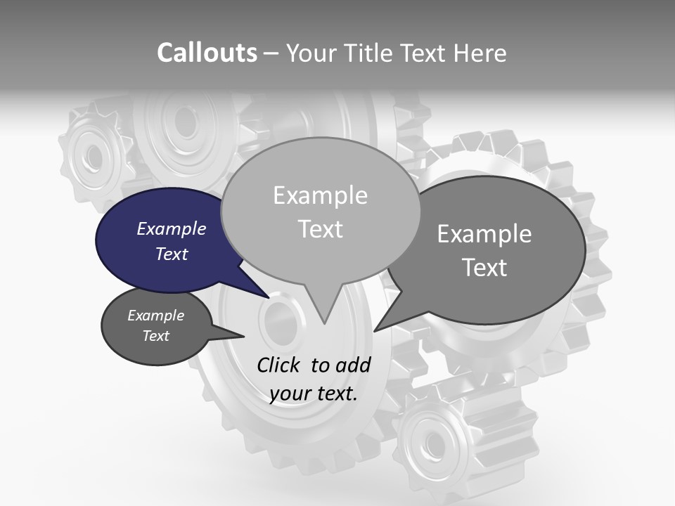 Part Cogwheel Toothed PowerPoint Template