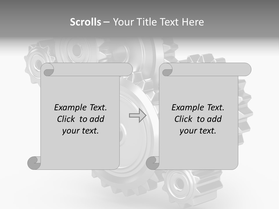 Part Cogwheel Toothed PowerPoint Template