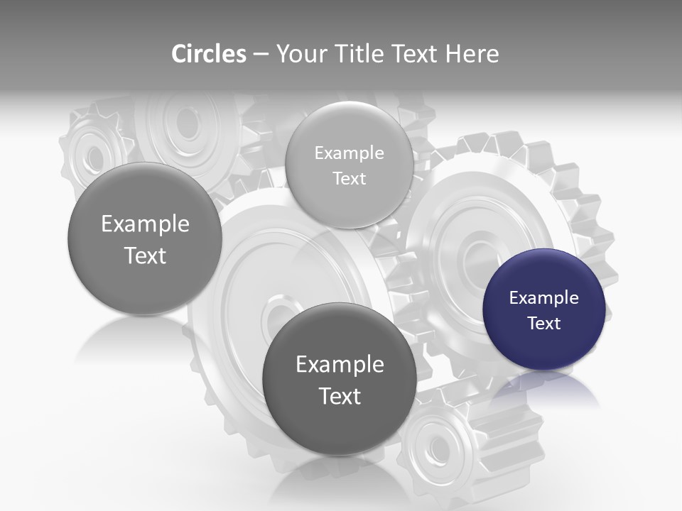 Part Cogwheel Toothed PowerPoint Template