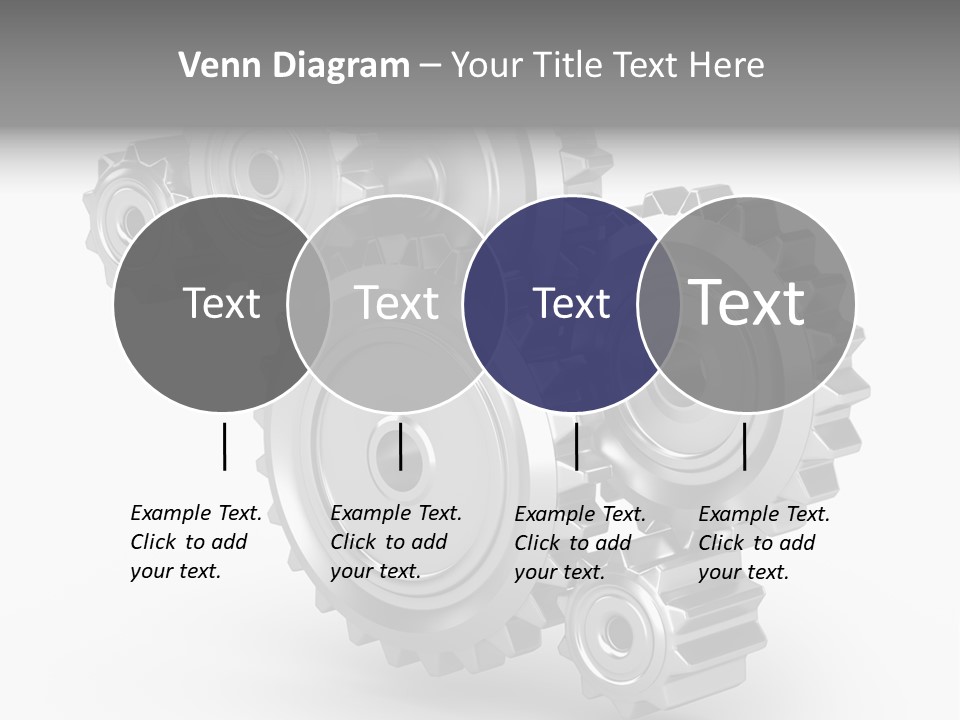 Part Cogwheel Toothed PowerPoint Template
