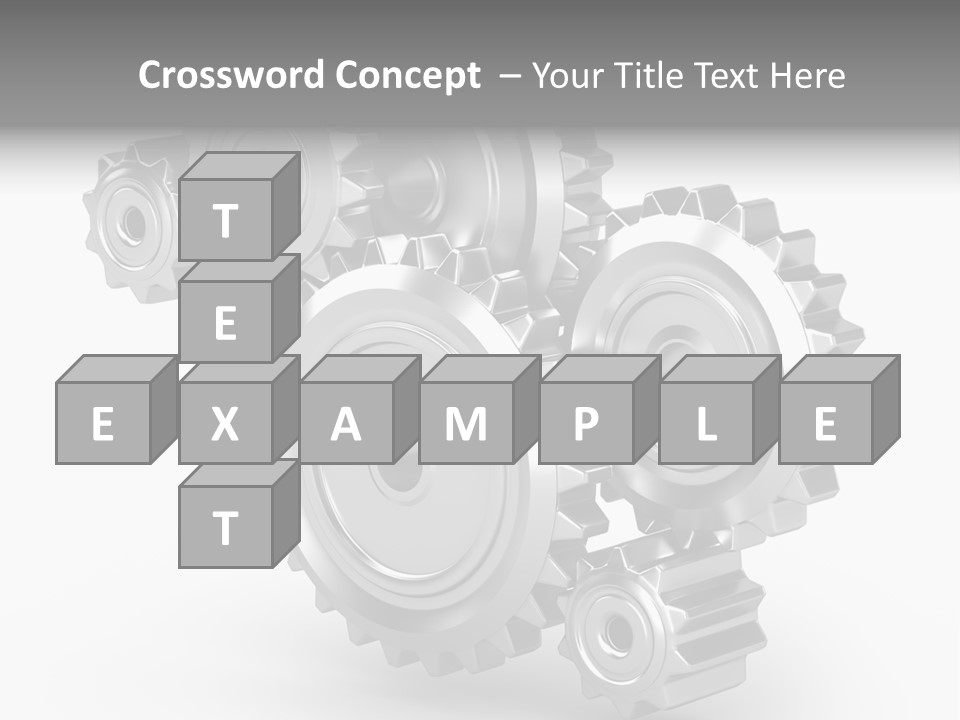 Part Cogwheel Toothed PowerPoint Template