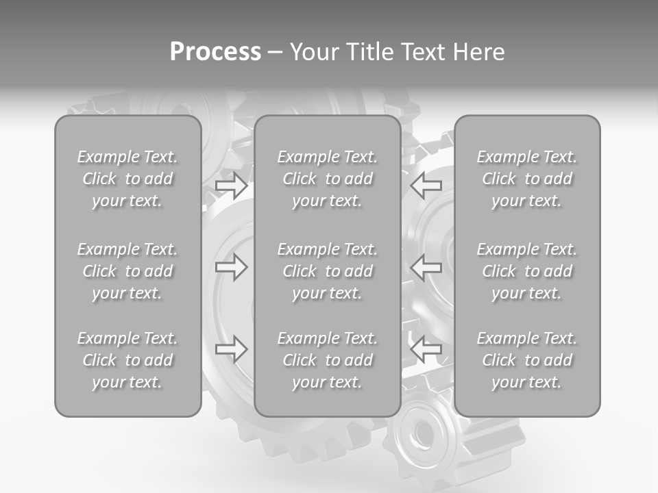 Part Cogwheel Toothed PowerPoint Template