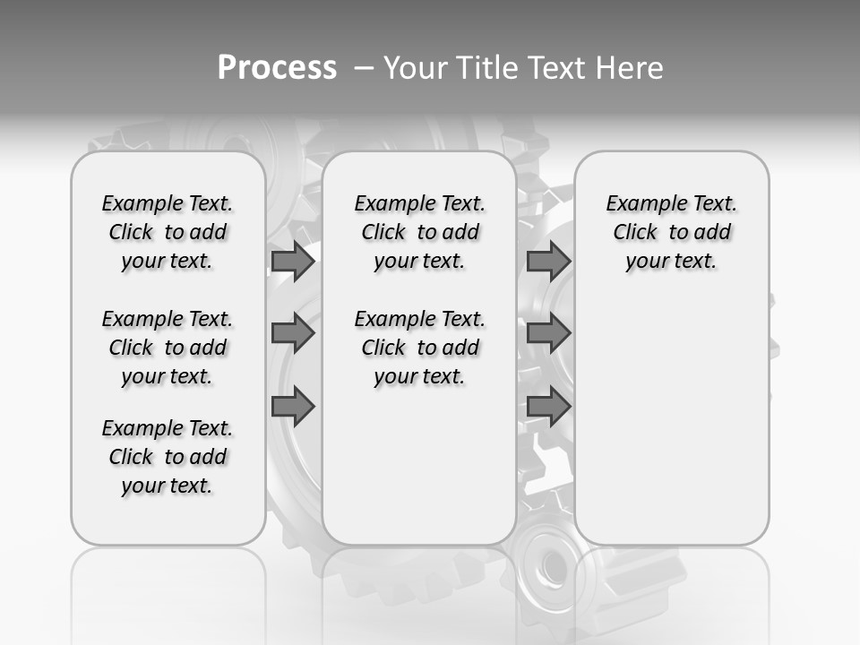 Part Cogwheel Toothed PowerPoint Template