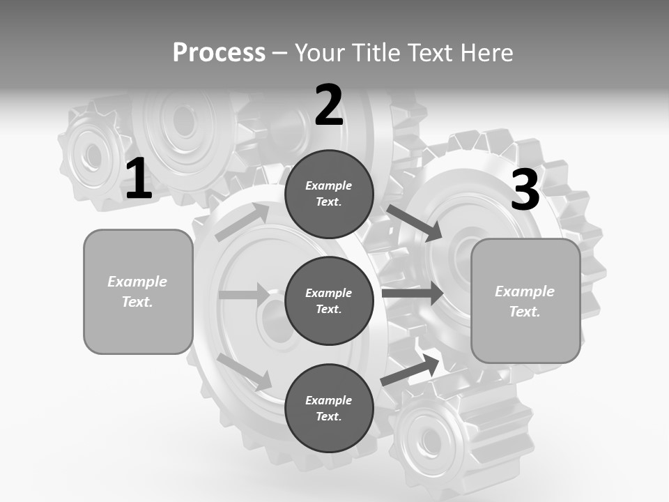 Part Cogwheel Toothed PowerPoint Template