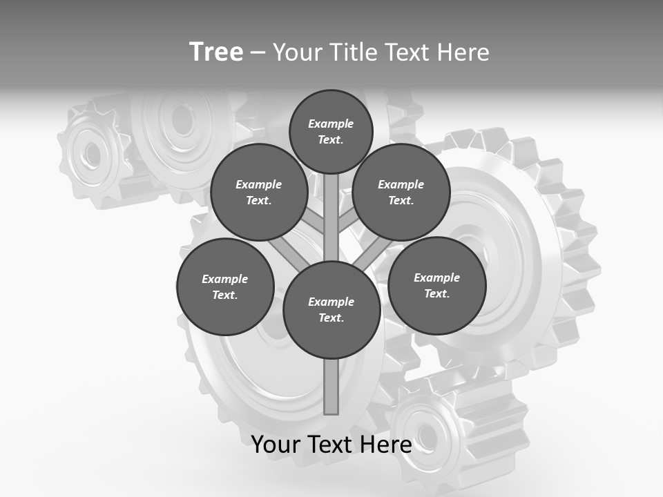 Part Cogwheel Toothed PowerPoint Template