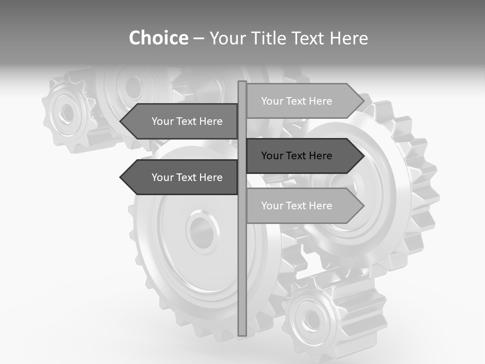 Part Cogwheel Toothed PowerPoint Template
