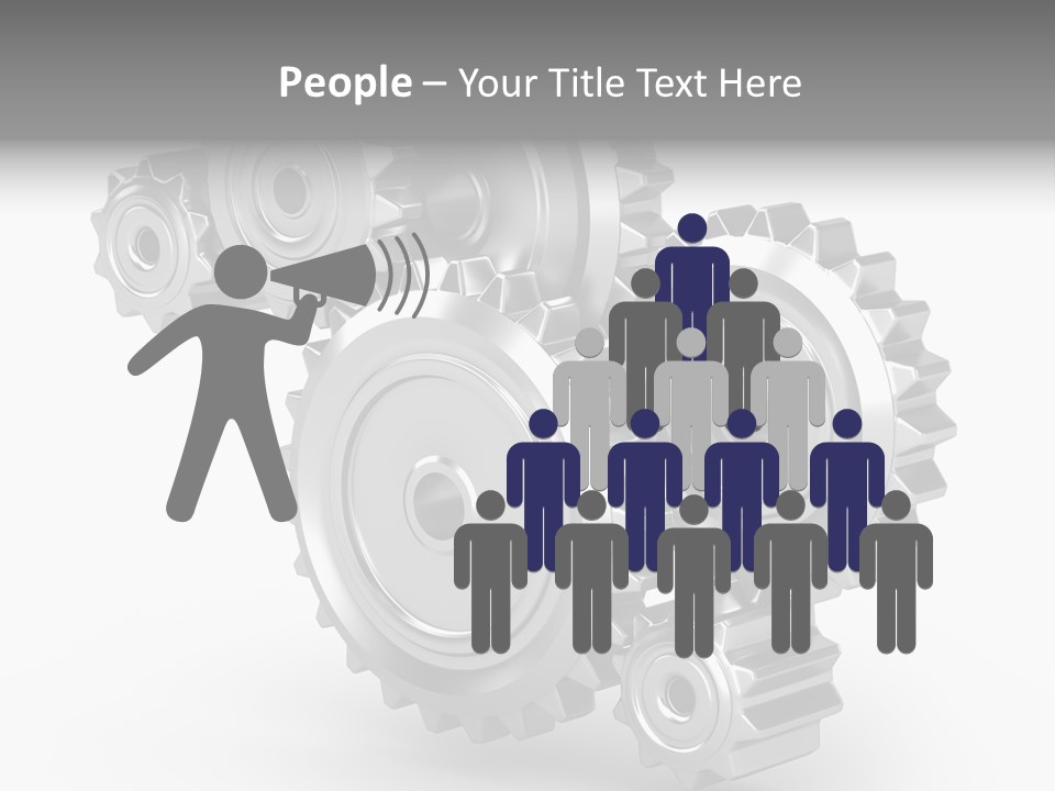 Part Cogwheel Toothed PowerPoint Template