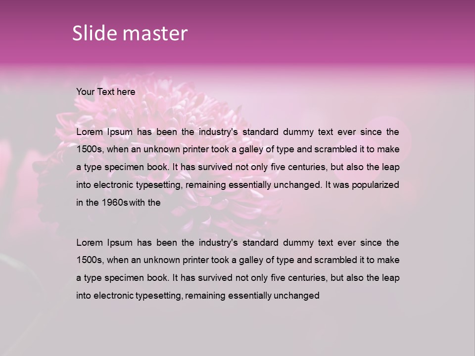 Object Beautiful Purple PowerPoint Template