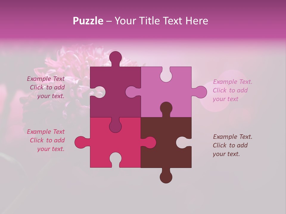 Object Beautiful Purple PowerPoint Template