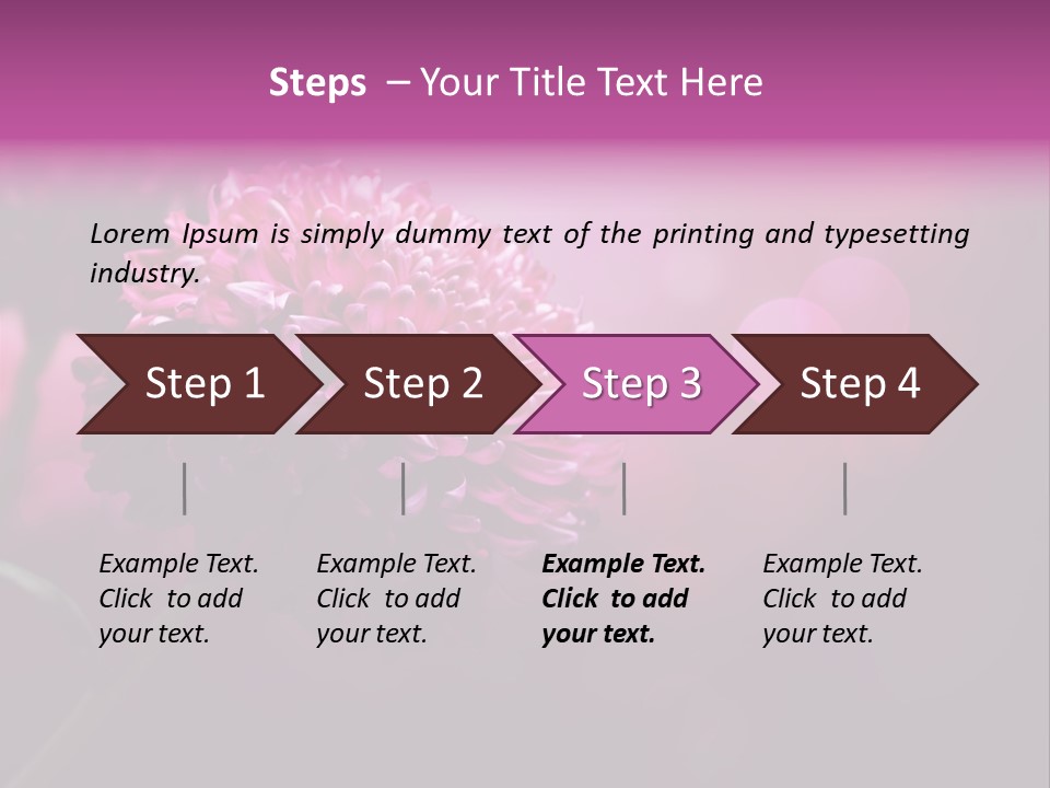 Object Beautiful Purple PowerPoint Template