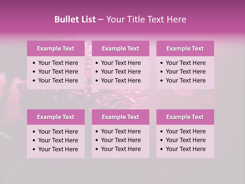 Object Beautiful Purple PowerPoint Template